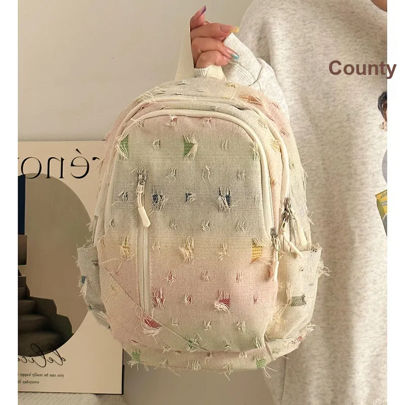 BAODIDAISHU Nylon Fabric Backpack Regular Unisex Large Plaid/Stars/Small Plaid-15
