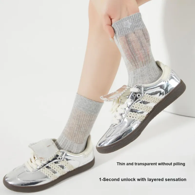 JIAZINI Mid Calf Socks Women's 3 Pack-24