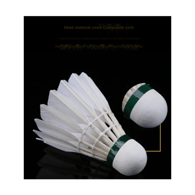 YODIMAN Duck Feather Shuttlecock 12 Pack Water Duck Feather Everyday Shuttlecocks-4