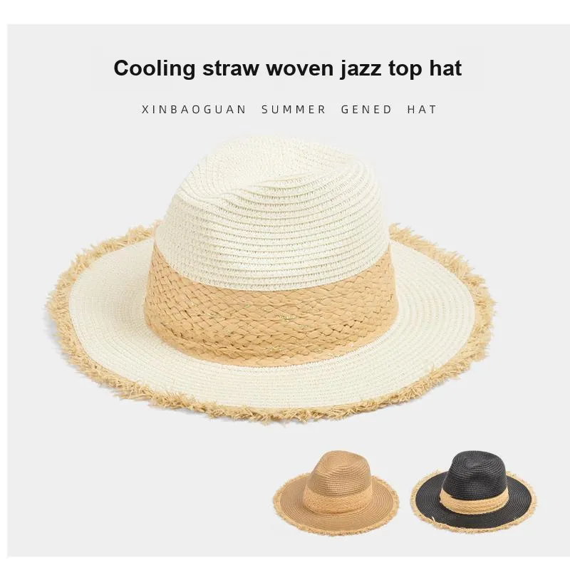 Cgediao Paper Reed Sun Protection Hats Women's-1