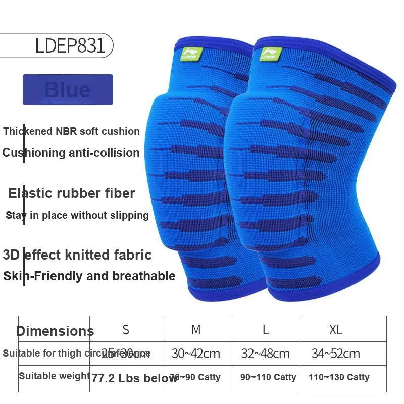 LiNing LDEP831 Soccer Volleyball Bicycle Dance Kids Polyamide Polyester Elastane Knee Pads-5