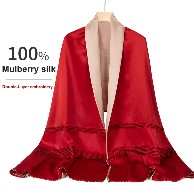 Shanghai Story 100% Mulberry Silk Silk Scarves Women's Silk Harmony Galaxy Gift Box Set-27