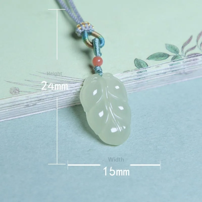 Ingenuity Hetian Jade Necklaces Pale Greenish White Jade Unisex-2