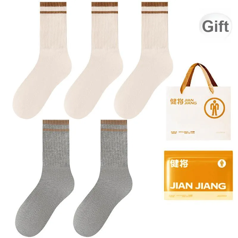 Master Mid Calf Socks Women's Shopping Bag 5 Pack-34