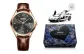 Rose Case Black Dial Brown Leather Strap