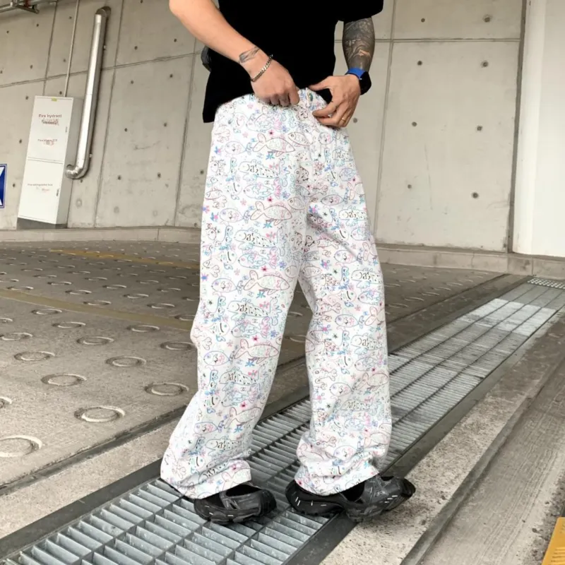 PANDA ADEVIL Jeans Unisex White-2