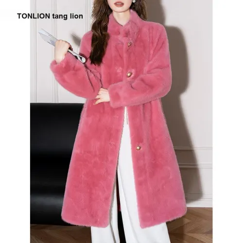 Tonlion Розовый Женские Меховые изделия