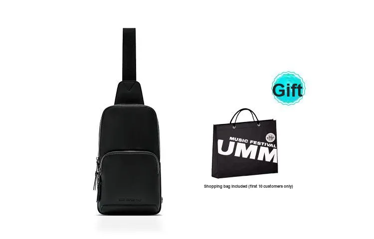 UMM Leather Cell Phone Coin Purse Shoulder Bag, Crossbody Bag Sling Bag Regular Unisex Black