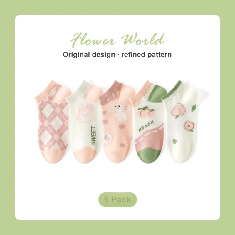 Caramella Ankle Socks Women's 5 Pack-26