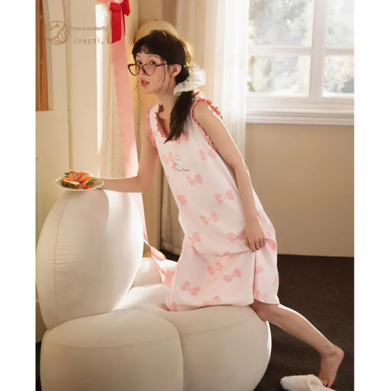 Gongdie x MALIMAO,LIANMINGKUAN Nightgown Women's Gift Box Set Pink-4