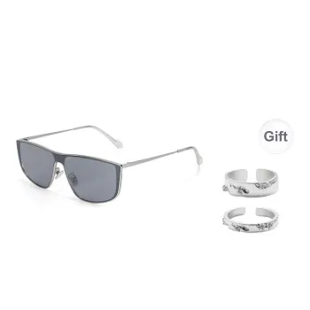 PLASTIC BRAIN Metal Irregular Shape Sunglasses Unisex