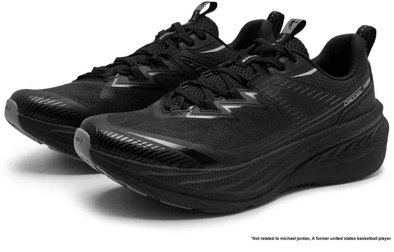 QIAODAN Running Shoes Men Low Top Black/Liquid Silver-2