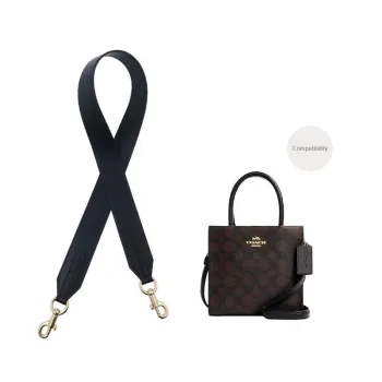 Cow Leather Bag Shoulder Strap Women's Black