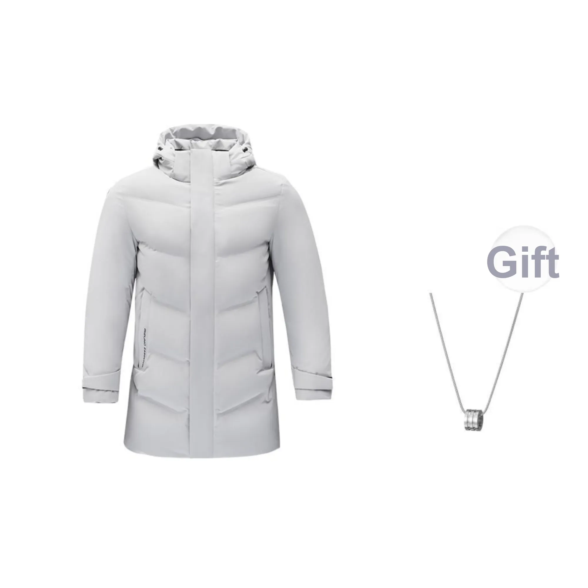 Mizuno Down Jacket Unisex Original Limestone, Comes With Necklace