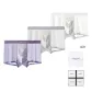 10A Mulberry Silk Antibacterial Facial Mask Cool Ice Silk[White+Light Gray+Purple]3-Pack Gift Box Set