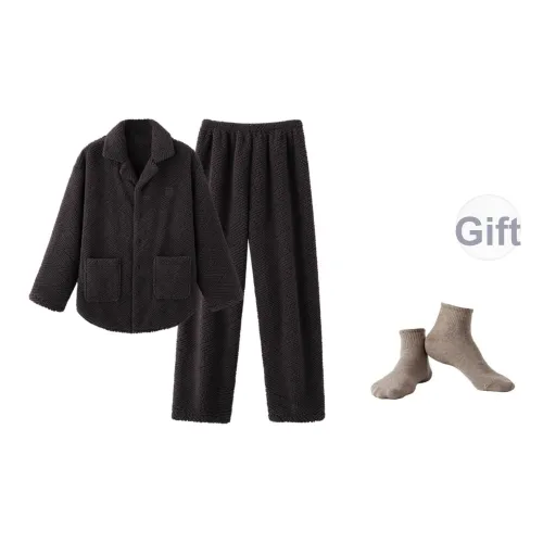 LEZIYUN Пижамный комплект Осенний и Зимний Мужской