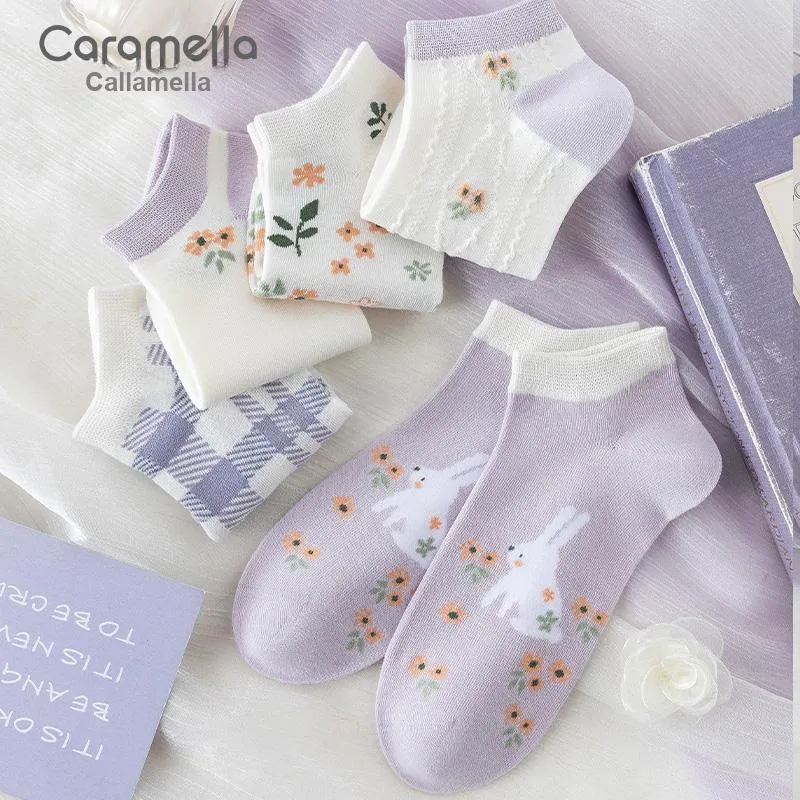 Caramella Ankle Socks Women's 5 Pack-14