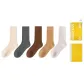 [5 Pack]Ecru+Dark Gray+Camel+Khaki+Light Gray