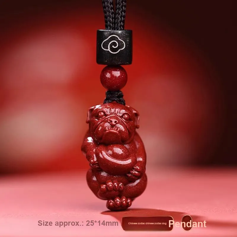Dora Skewers Cinnabar Jade Pendants Unisex-1