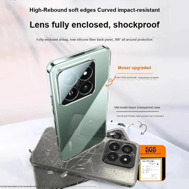 Msvii TPU Material Transparent Silicone Protective Case Phone Cases Compatibility Xiaomi 15 Pro/Xiaomi 14 Pro-1