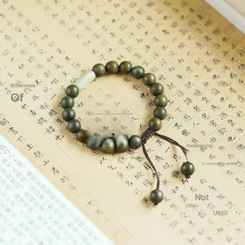 DALONG Green Sandalwood Bracelets Unisex-5
