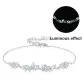 925 Sterling Silver, Starry Night Garden Glow in The Dark Bracelet