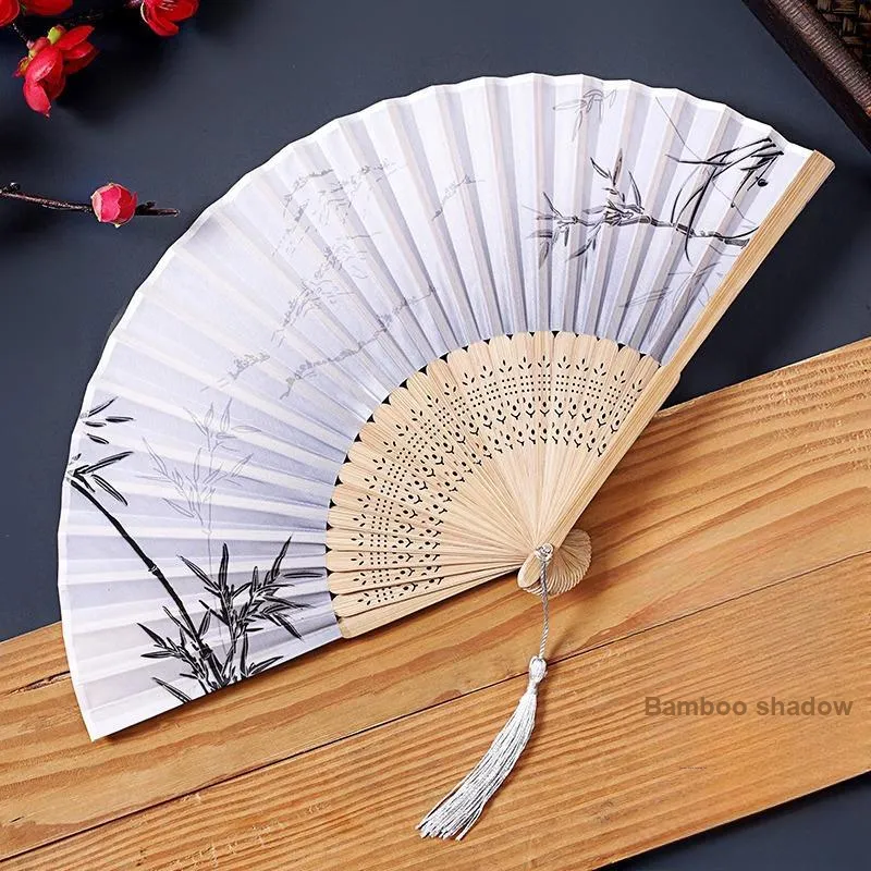 JINGDI Twill Damask And Silk Foldable Small Fan-25
