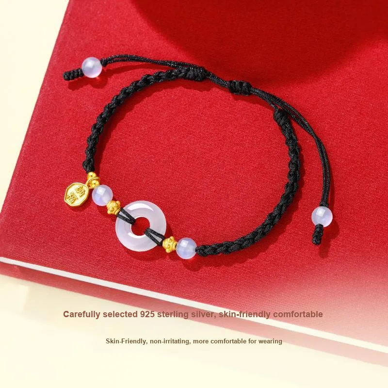 Lao Feng Xiang S925 Silver Bracelets Unisex-7