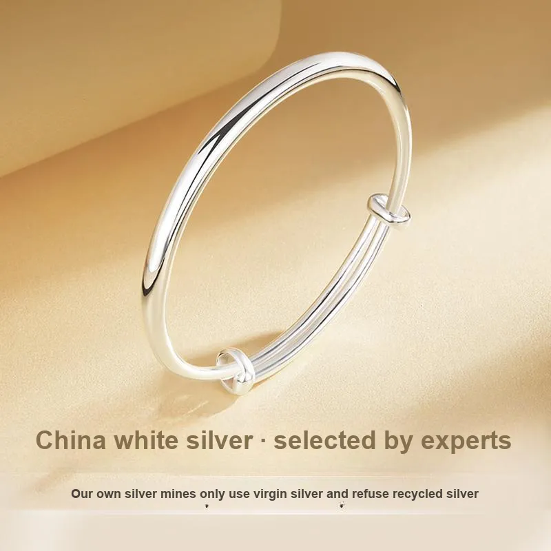 Zhenhui Silver S999 Fine Silver Sterling Silver Bracelets Women's-1