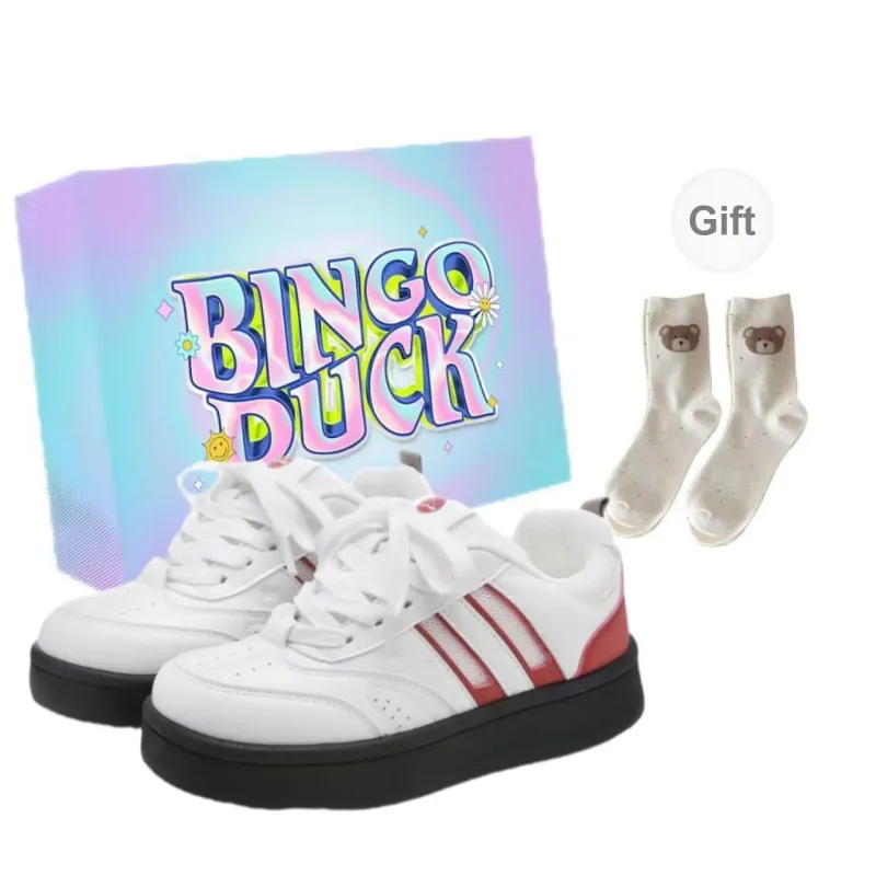 BINGO DUCK Slip Resistant And Breathable Low Top Skateboard Shoes Women's-0