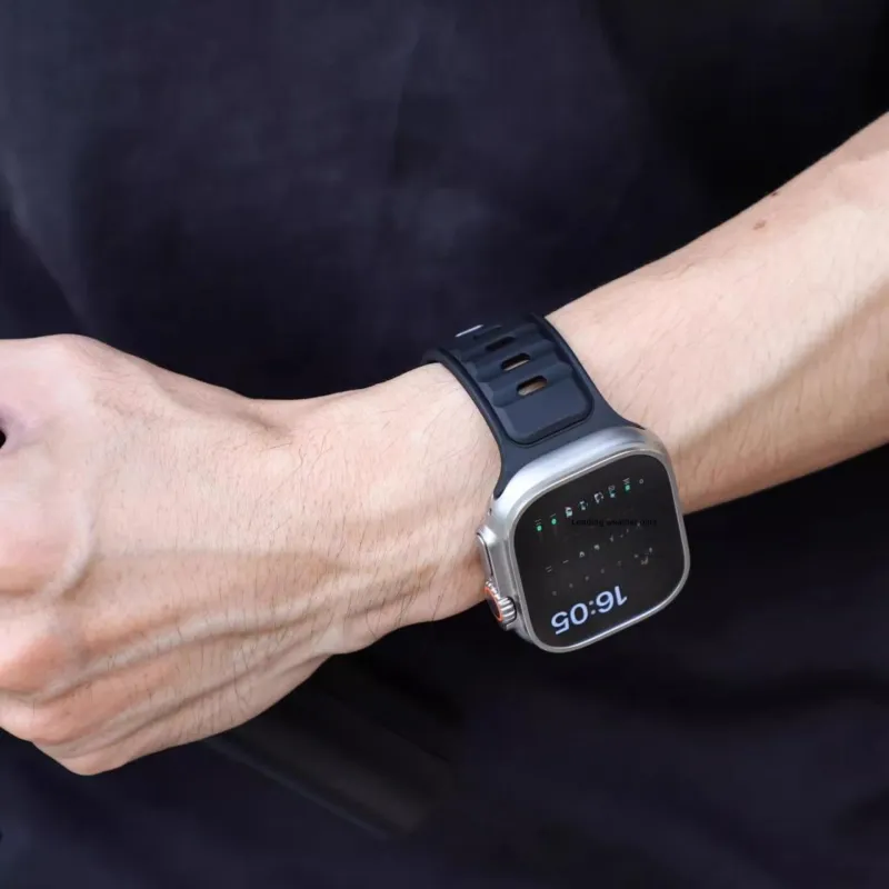 KVZUVUU Apple Compatibility Watch Band Silicone Material-1