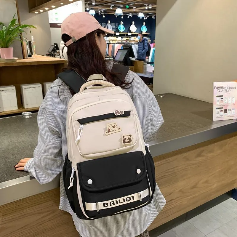 Alcohol Dragon Nylon Backpack Women's Multicolor-2
