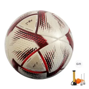 THREEHUAN Size 5 Soccer PU Seamless Thermal bonding Unisex Qatar Red