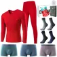 8-Piece Set Gift Box (1 Set V-Neck Red Underwear+3 Pack Underpants+4 Pairs of Socks)