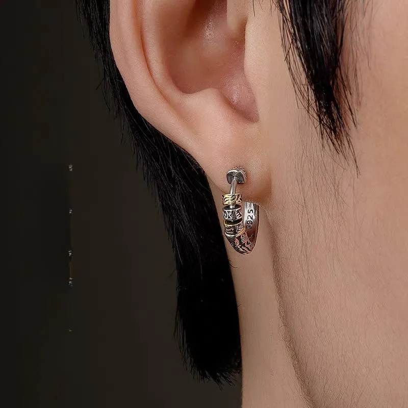 Mr. Shang 925 Sterling Silver Earrings Unisex-1
