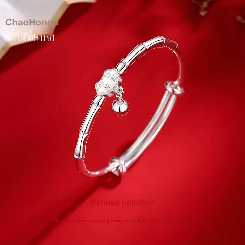 CHAOHONGJI 999 Fine Silver Bangles Unisex-2