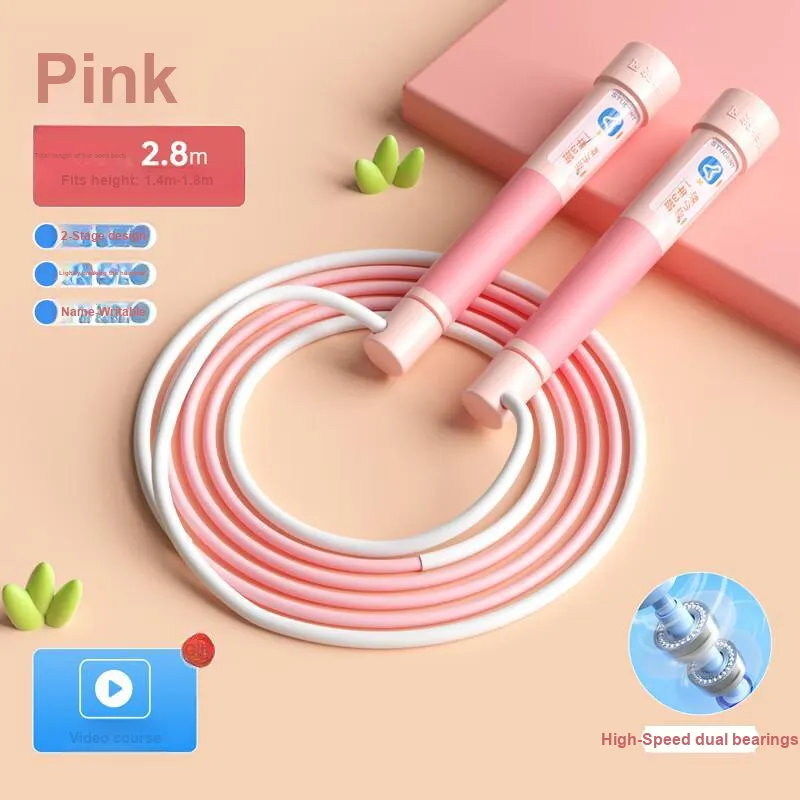 YUEDONG Professional Racing Non Countable Jump Ropes Kids PVC Rope PP+TPE Controller 2.4m/2.8m Blue-4