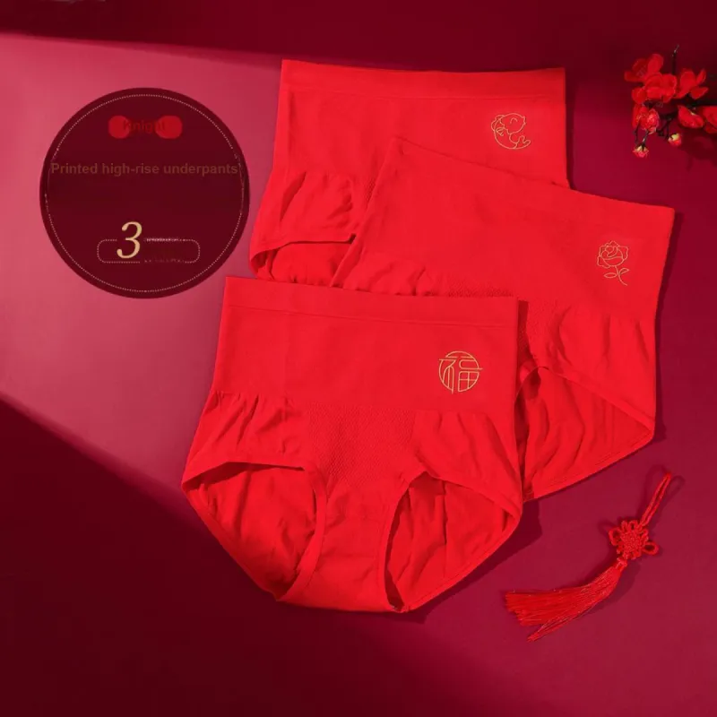 ALDOLA Underpants Women's 3 Pack Red-1
