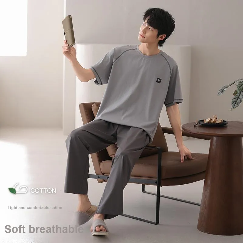 XIA.WA.ZHI.XIU Pajama Set Men's Gift Box Set Image Color-3