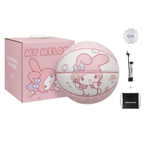 JRs x Sanrio PU Basketball White Pink Size 7 Ball Training Unisex