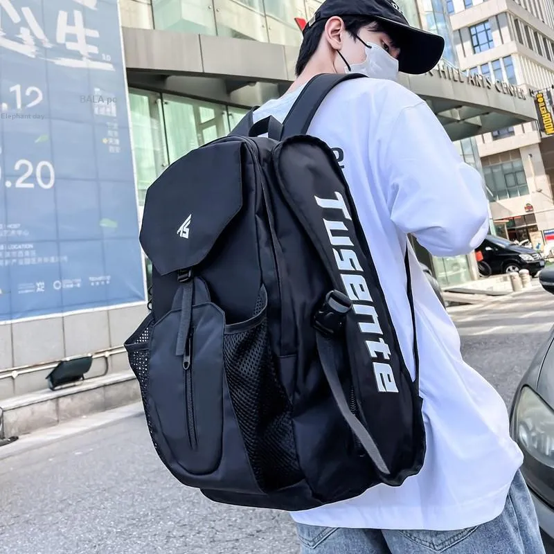 HCXK Oxford Backpack Unisex Gray/Black/Red-9