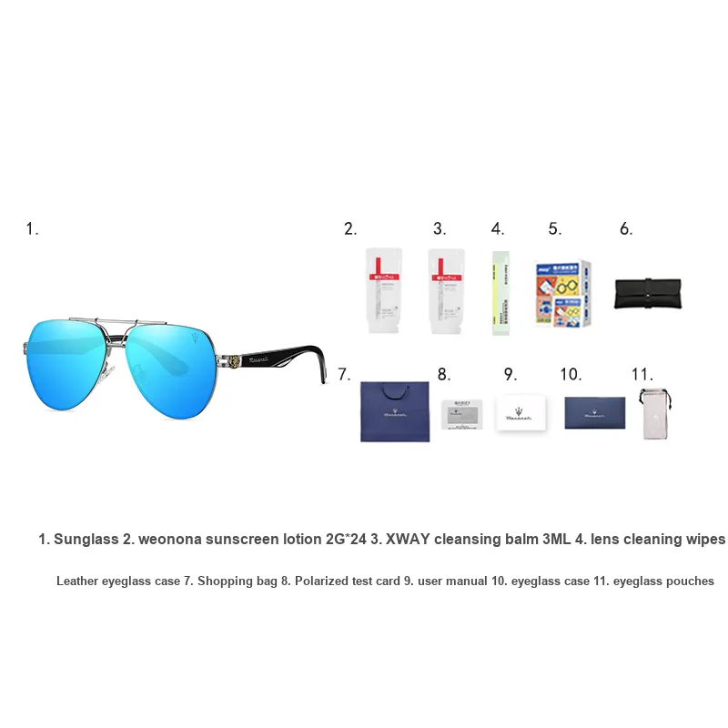 Maserati Irregular Shape Sunglasses Unisex-11