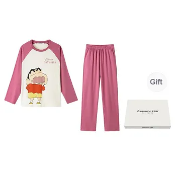 QINZUIMAO x Crayon Shinchan Pajama Set Women's Gift Box Set Rose