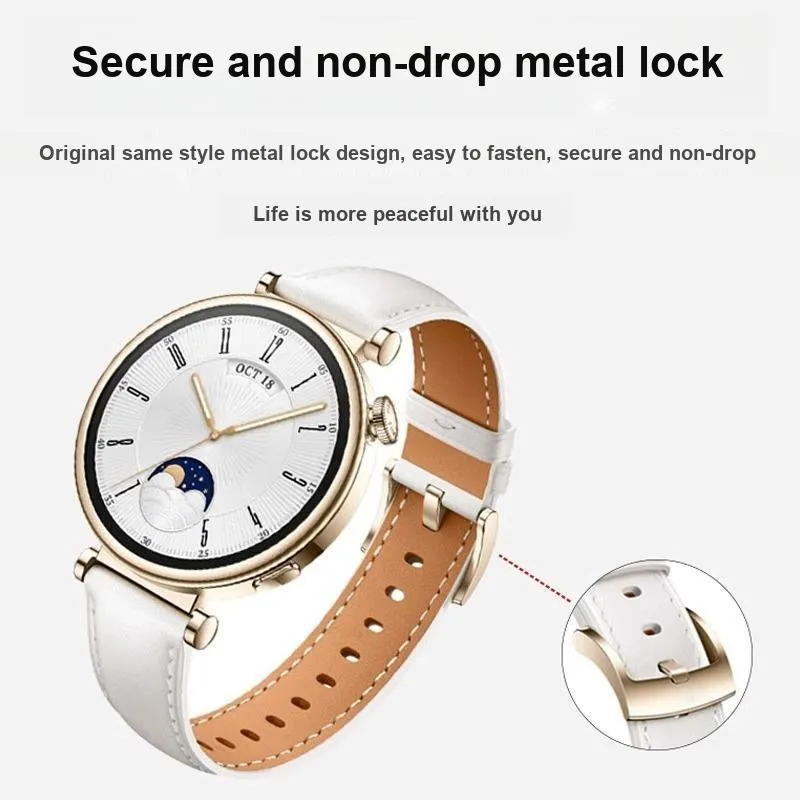 IWabcertoo Huawei Compatibility Watch Band 190MM Cowhide Leather Material-9
