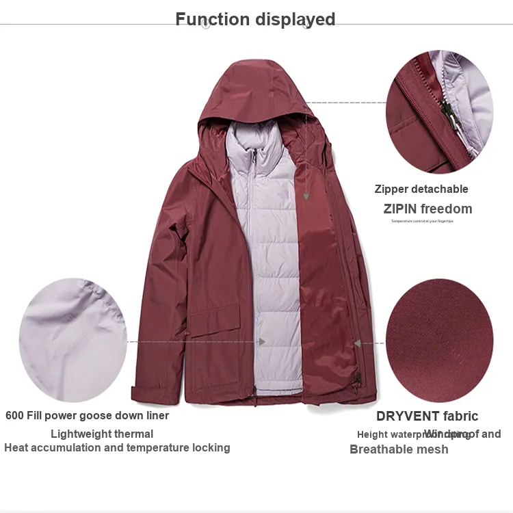 THE NORTH FACE City Outdoor Collection Windbreaker Jackets Women's Brick Red-4