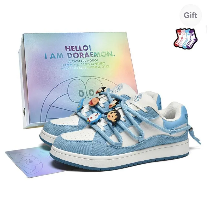 DoraemonA Box Limited Edition Puffy Shoes Low-Top Skateboard Shoes Unisex-267