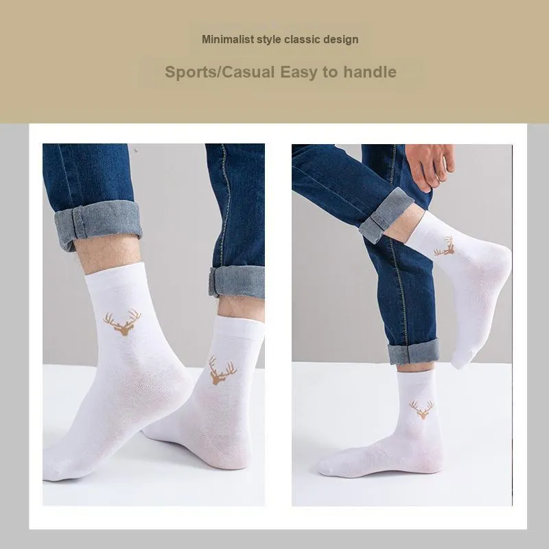 Yalu Mid Calf Socks Men's 10 Pack Mixed Color-24