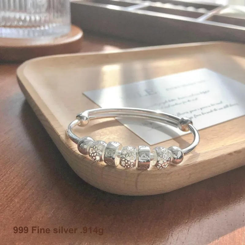 U state 999 Fine Silver Sterling Silver Bracelets Kids'-4