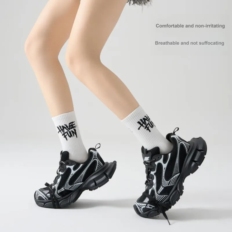 PLAN IN Mid Calf Socks Unisex 5 Pack-1