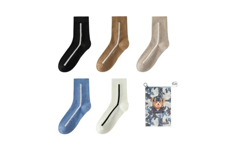Caramella Mid Calf Socks Men's Box 5 Pack-0